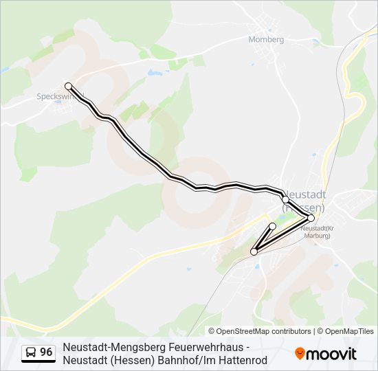 96 Bus Line Map