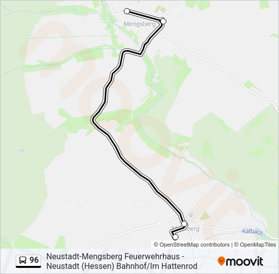96 Bus Line Map