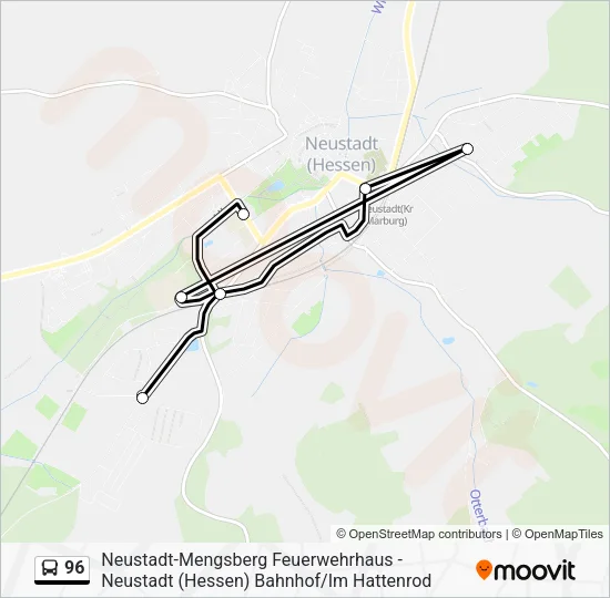 96 Bus Line Map