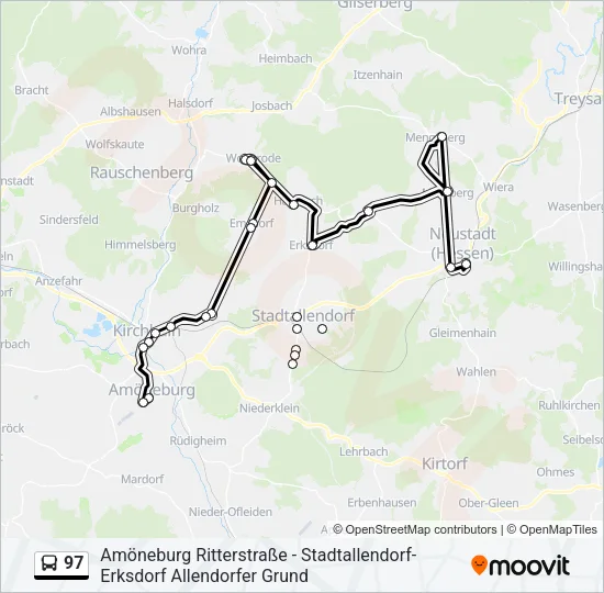 97 Bus Line Map