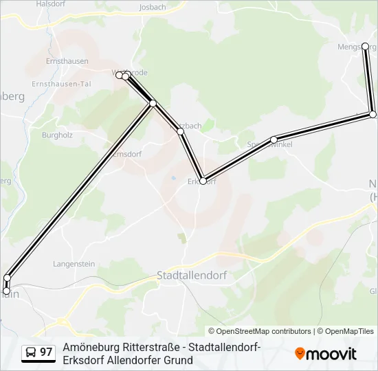 97 Bus Line Map