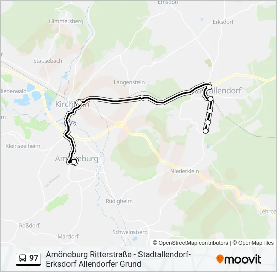 97 Bus Line Map