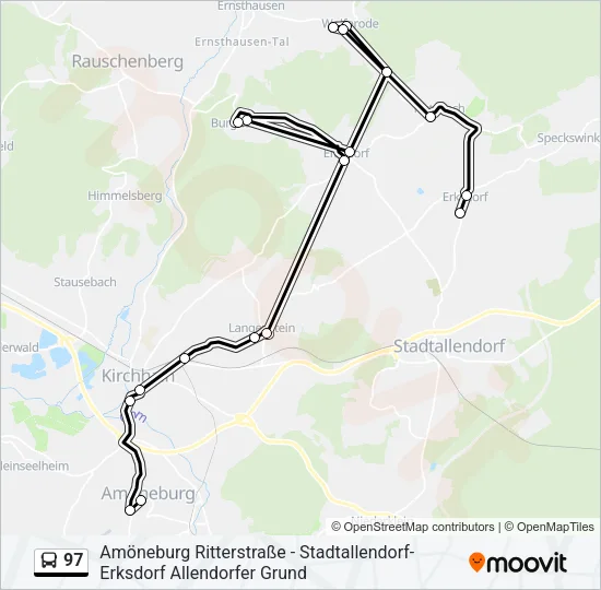 97 Bus Line Map