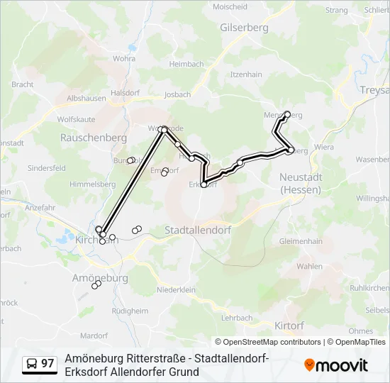 97 Bus Line Map