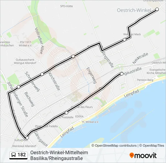 182 Bus Line Map