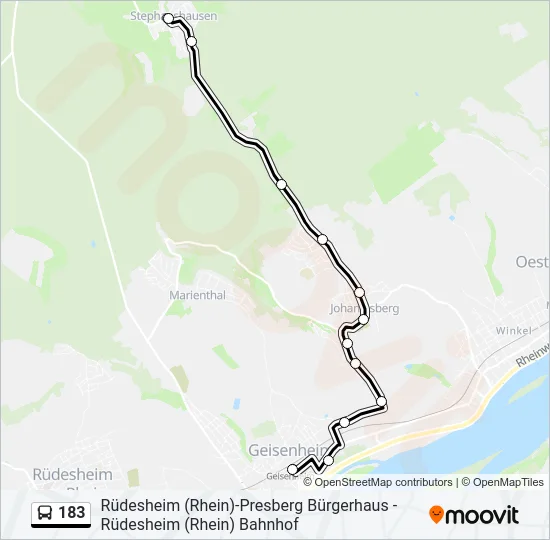 183 Bus Line Map