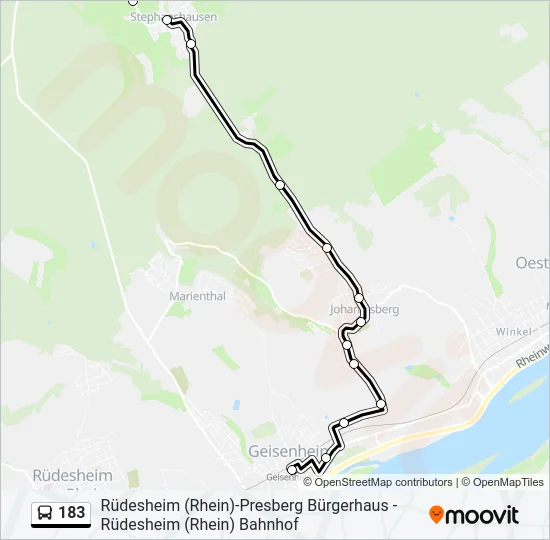 183 Bus Line Map