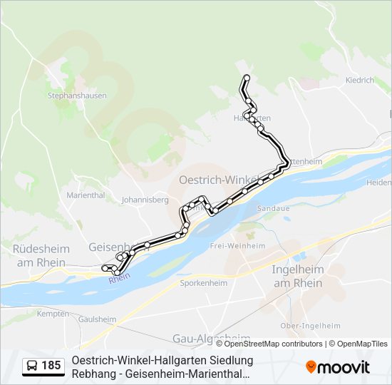 185 Bus Line Map