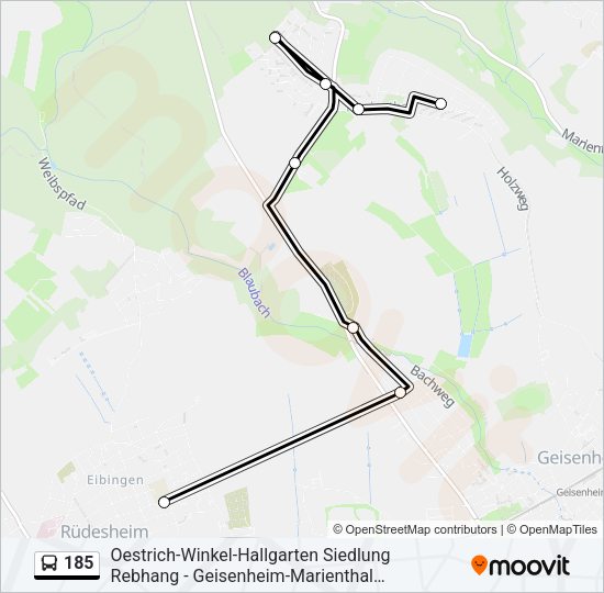 185 Bus Line Map