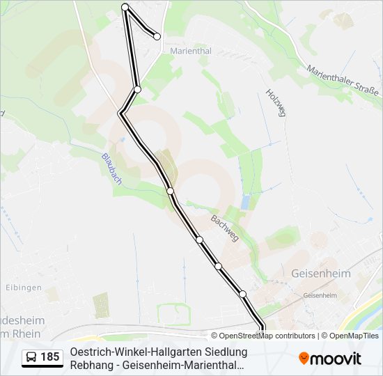 185 Bus Line Map