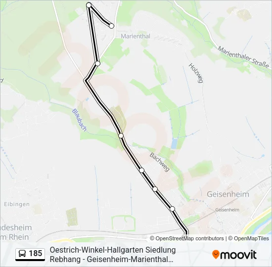185 Bus Line Map