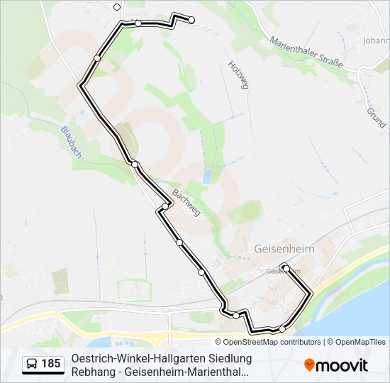 185 Bus Line Map