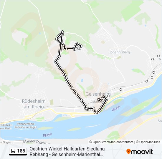 185 Bus Line Map