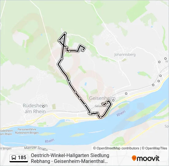 185 Bus Line Map