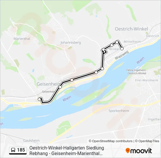 185 Bus Line Map