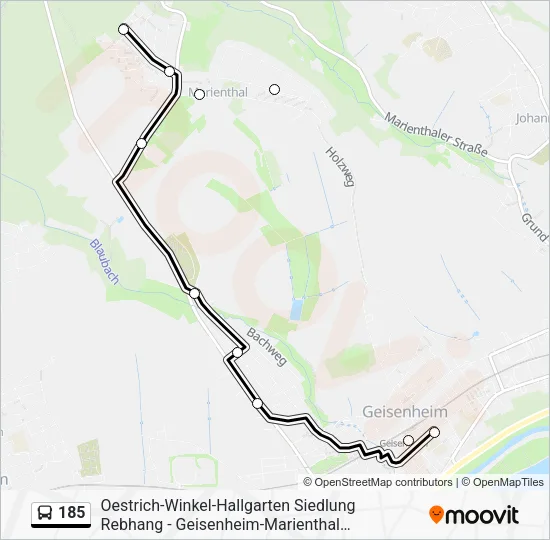 185 Bus Line Map