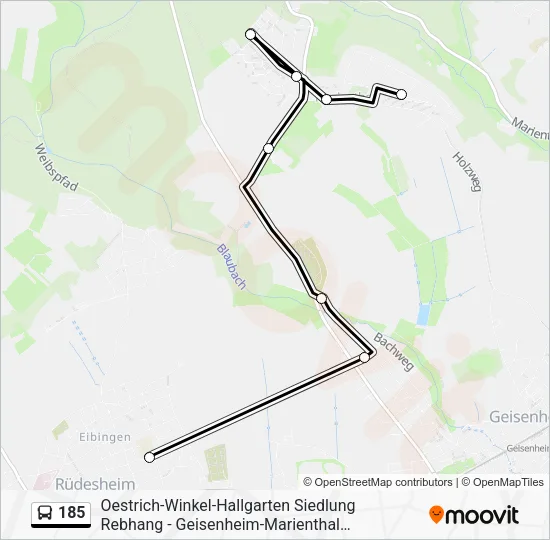 185 Bus Line Map