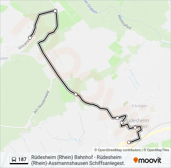 187 Bus Line Map
