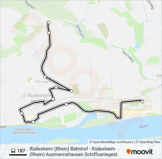 187 Bus Line Map