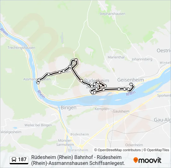 187 Bus Line Map