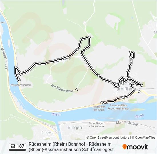 187 Bus Line Map