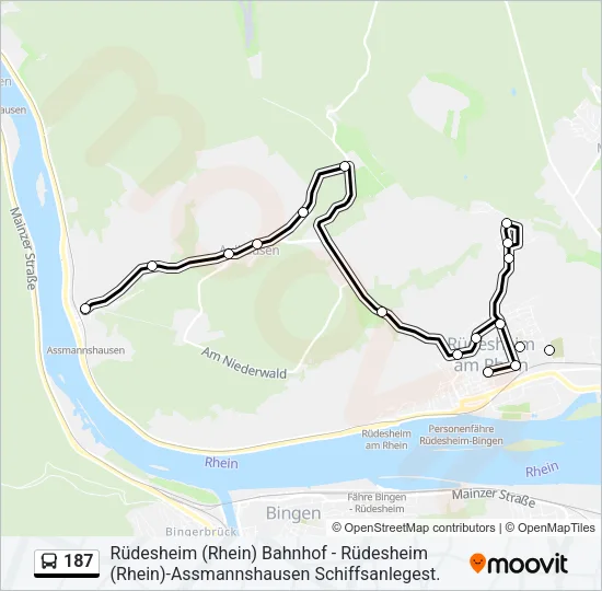 187 Bus Line Map