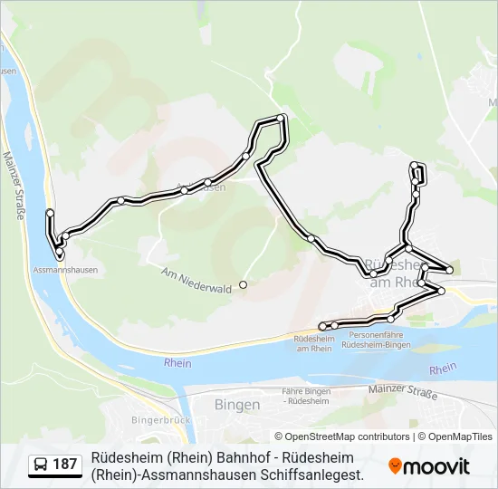187 Bus Line Map