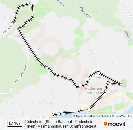 187 Bus Line Map