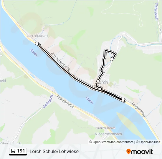 191 Bus Line Map