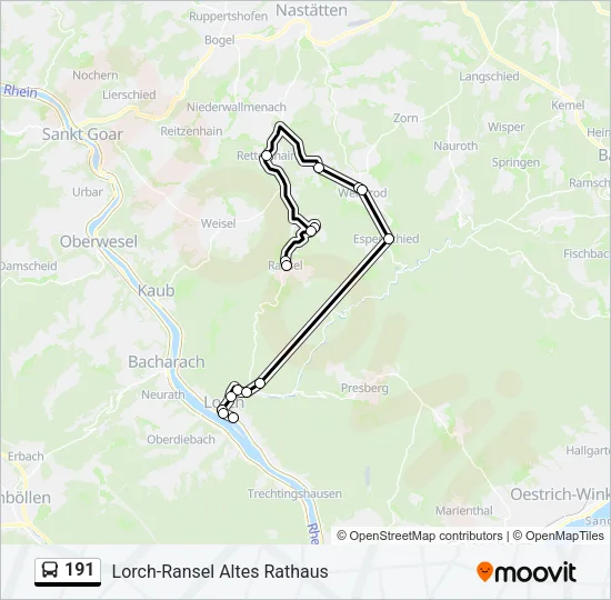 191 Bus Line Map