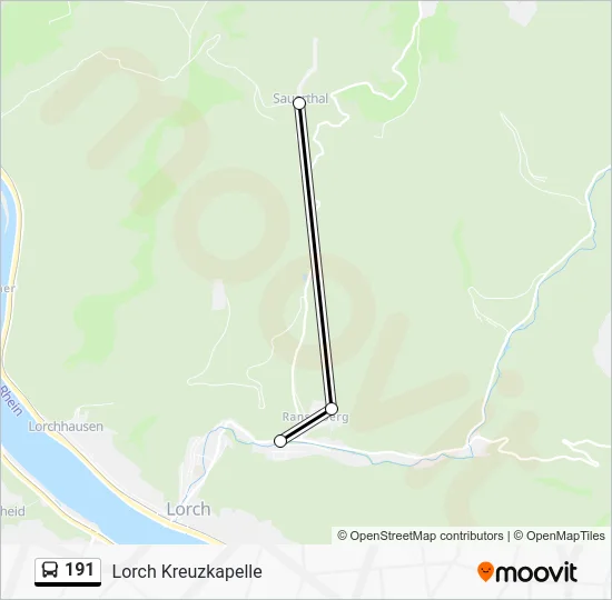 Автобус 191: карта маршрута