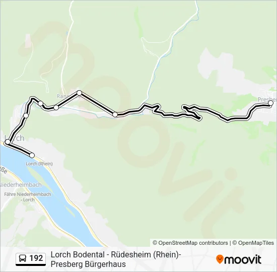 192 Bus Line Map