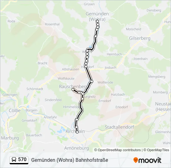 570 Bus Line Map