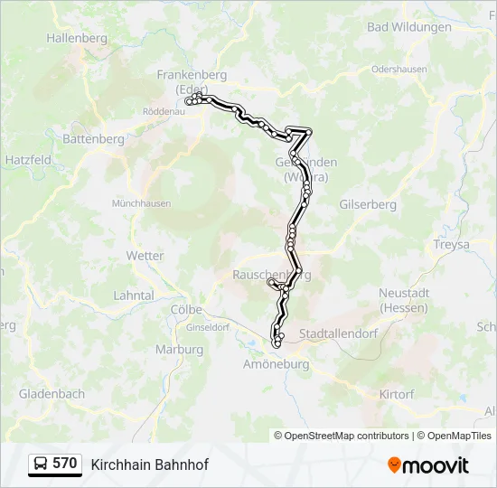 570 Bus Line Map