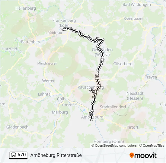 570 Bus Line Map