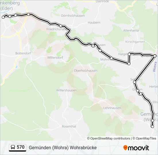 570 Bus Line Map