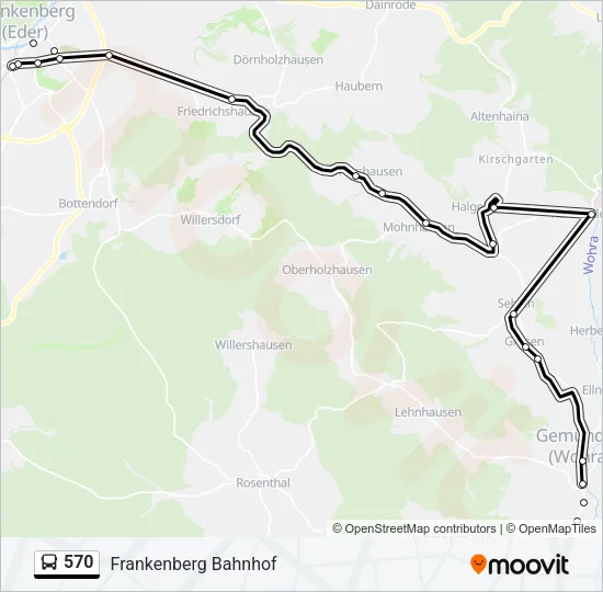 570 Bus Line Map