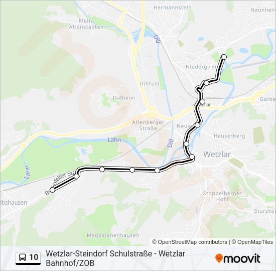10 Bus Line Map