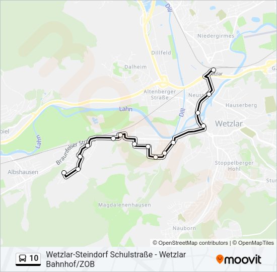 10 Bus Line Map