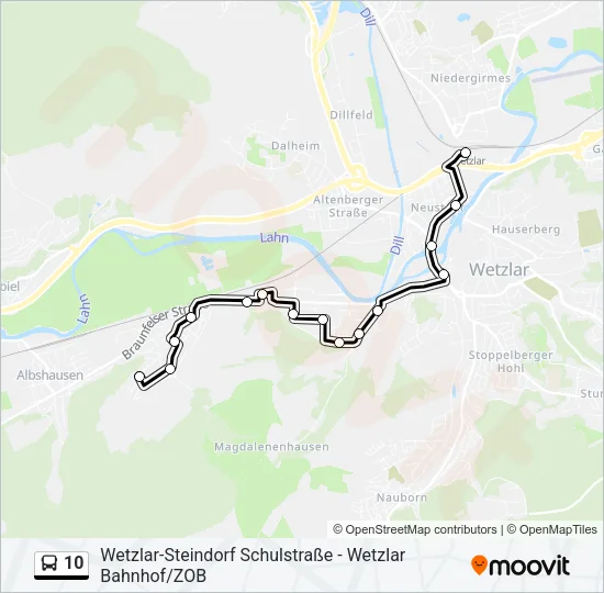 10 Bus Line Map
