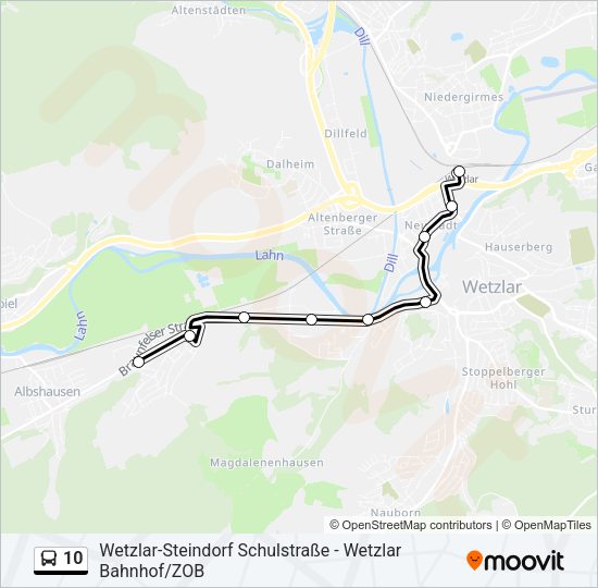 10 Bus Line Map