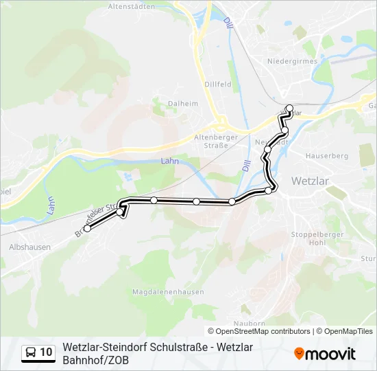 10 Bus Line Map