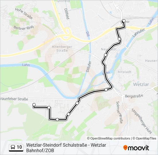 10 Bus Line Map