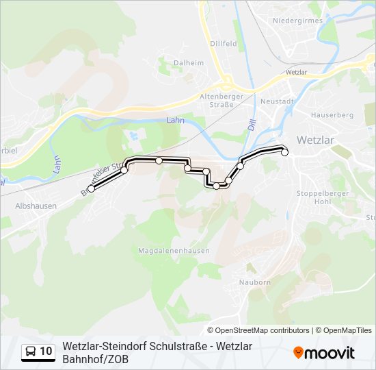 10 Bus Line Map