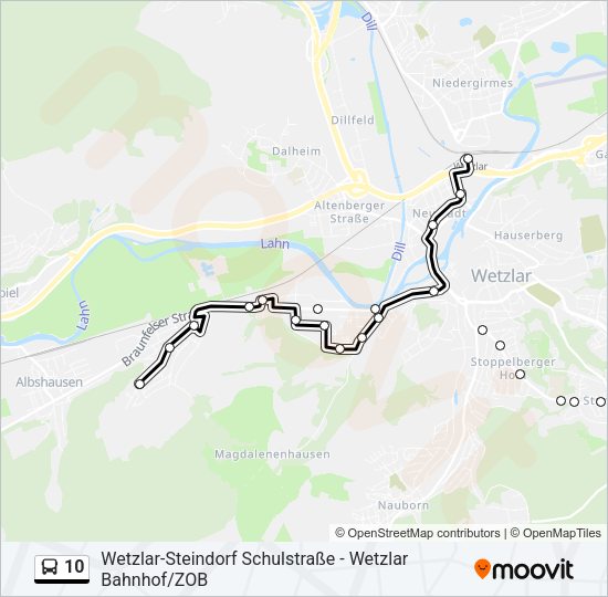 10 Bus Line Map