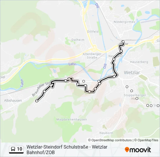 10 Bus Line Map