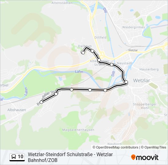 10 Bus Line Map