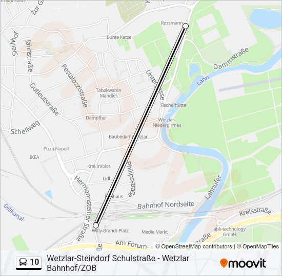 10 Bus Line Map