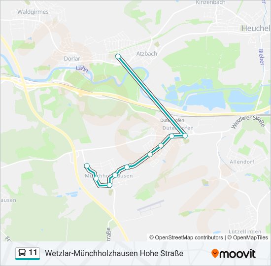 11 Bus Line Map
