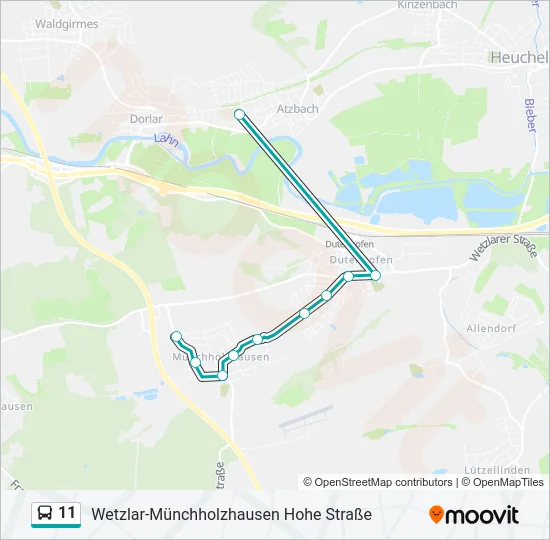 11 Bus Line Map